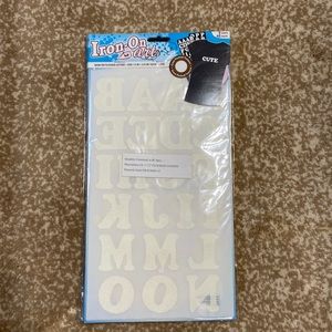 Iron on letters white